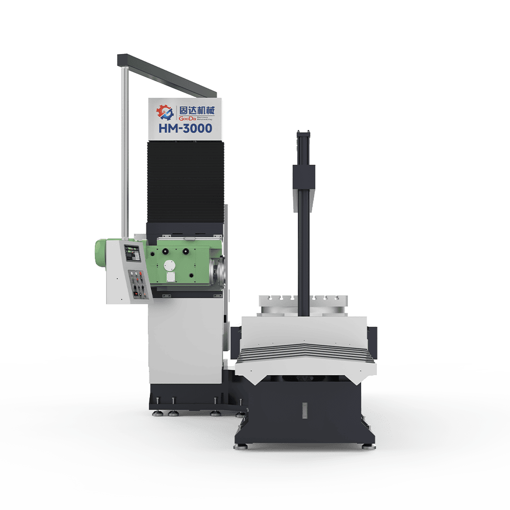 Front view of HM-3000 horizontal milling machine and worktable